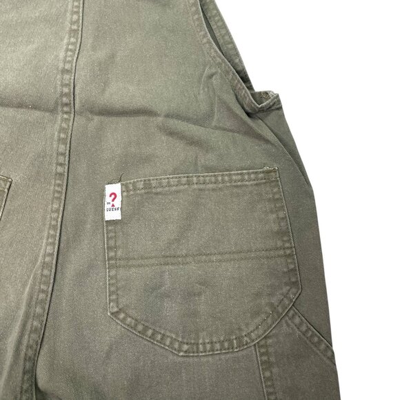 Vintage Guess Green Overalls 90s Y2K Embroidered Logo Kids Size 6Y - Picture 3 of 7